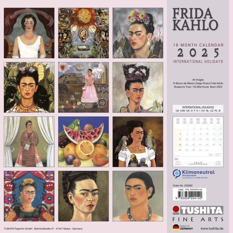 Frida Kahlo - Jaarkalender 2025 - Catch Utrecht