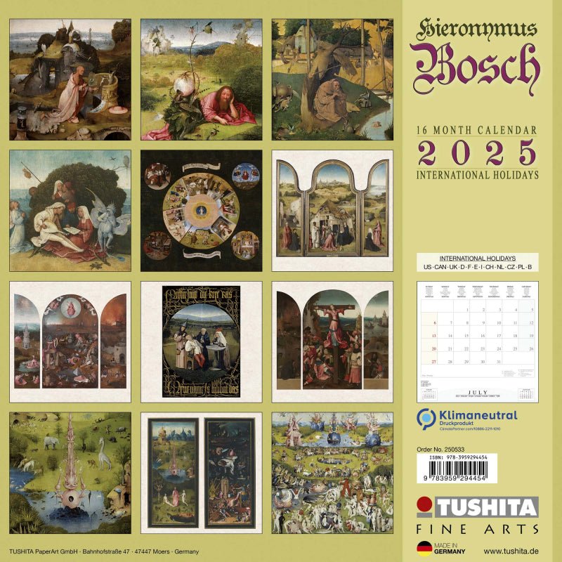 Hieronymus Bosch - Jaarkalender 2025 - Catch Utrecht