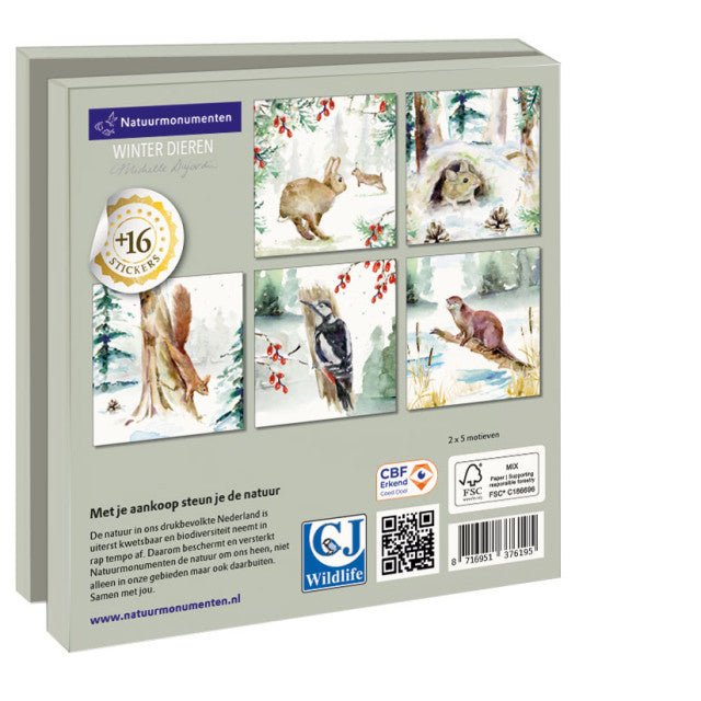 Winter dieren, Michelle Dujardin, Natuurmonumenten (incl sluitstickers) - Catch Utrecht