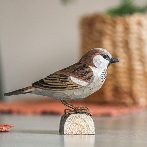 Mus - Houten vogel beeldje - Catch Utrecht