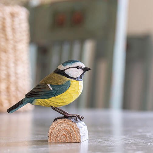 Pimpelmees - Houten vogel beeldje - Catch Utrecht